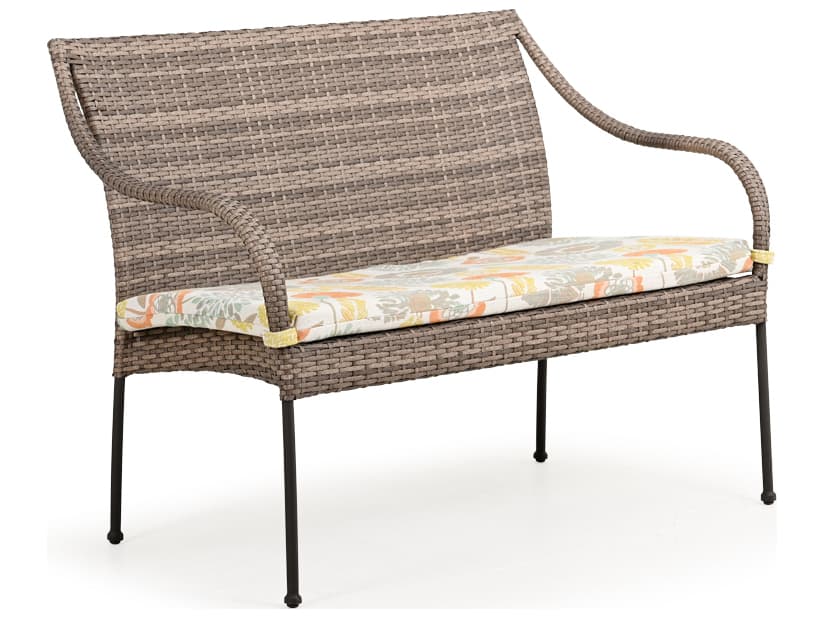 Watermark Living Augusta Wicker Cushion Outdoor Patio Bench
