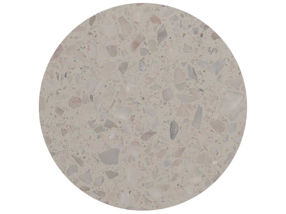 Watermark Living Augusta Wicker Round Stone Top Outdoor End Table