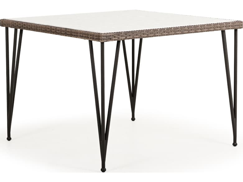 Watermark Living Augusta Wicker Square Outdoor Patio Dining Table