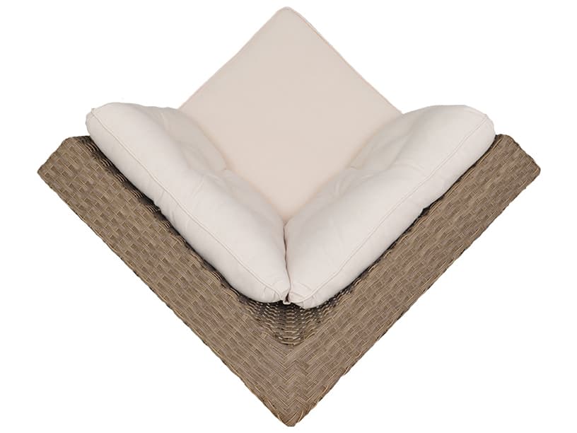 Watermark Living Seaside Wicker 90 Degree Corner Outdoor Lounge Chair