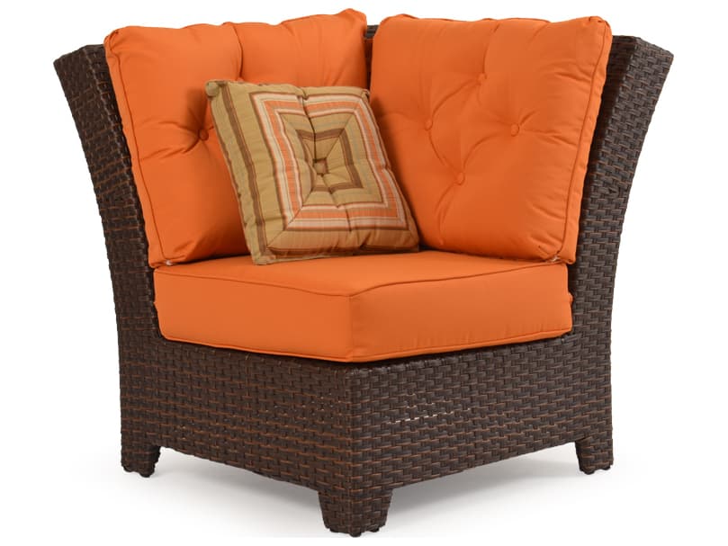 Watermark Living Seaside Wicker 90 Degree Corner Outdoor Lounge Chair