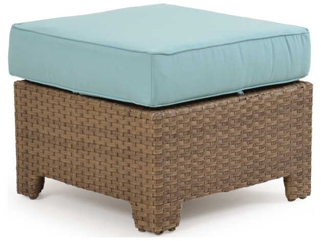 Watermark Living Quick Ship Seaside Wicker Patio Ottoman