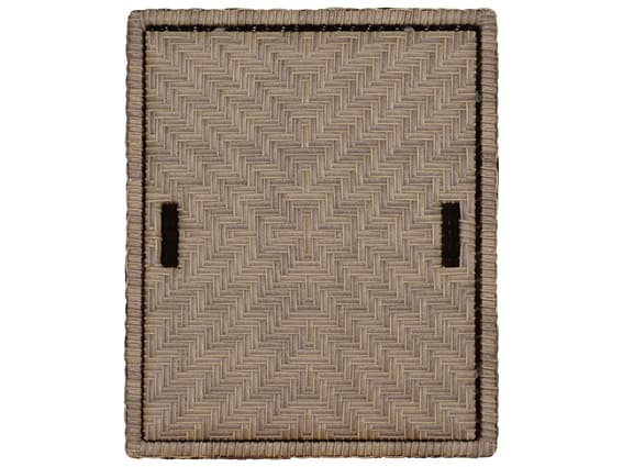 Watermark Living Seaside Wicker Rectangular Storage Outdoor End Table