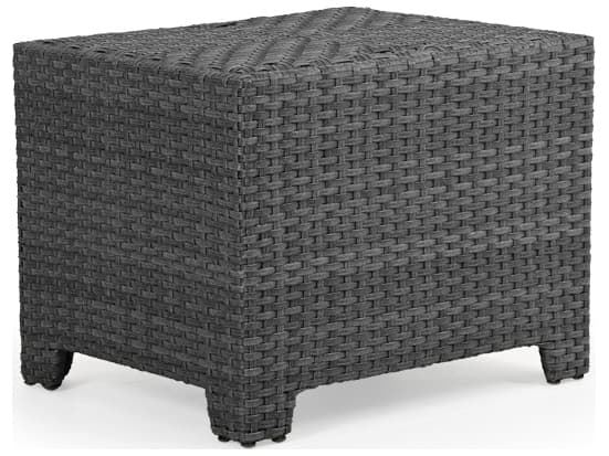 Watermark Living Seaside Wicker Rectangular Storage Outdoor End Table