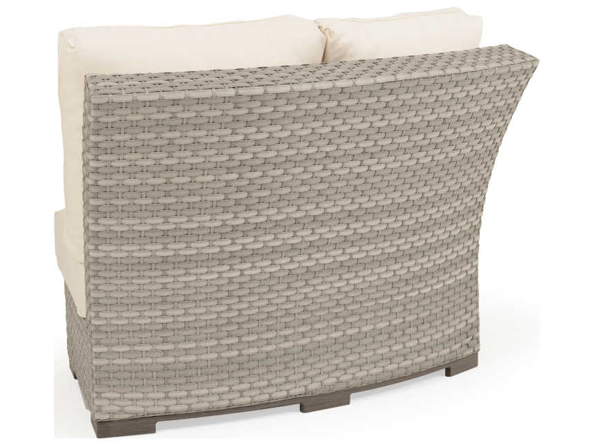 Watermark Living Adair Wicker 45 Degree Curved Outdoor Lounge Chair