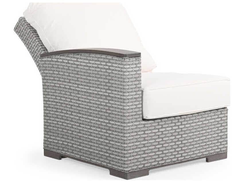 Watermark Living Adair Wicker Left Arm Facing Reclining Patio Lounge Chair