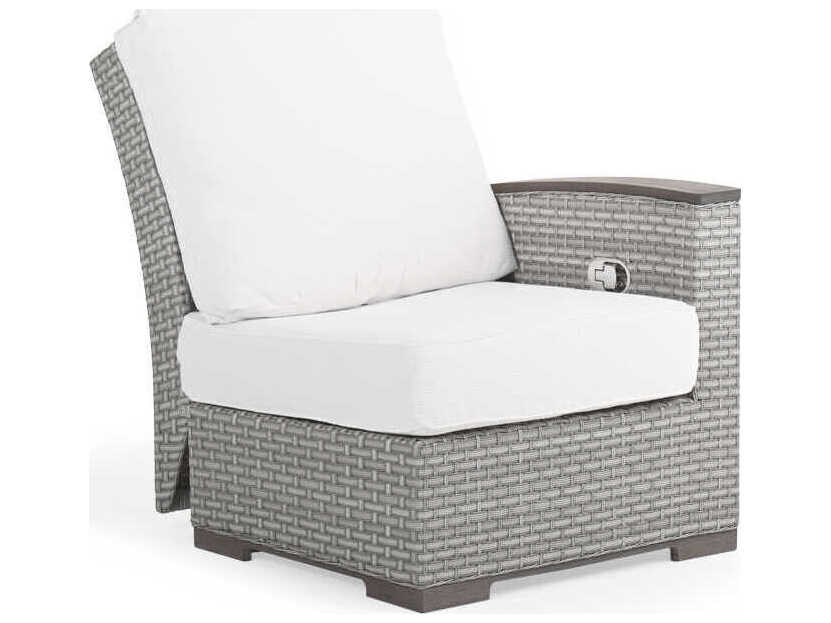 Watermark Living Adair Wicker Right Arm Reclining Outdoor Lounge Chair