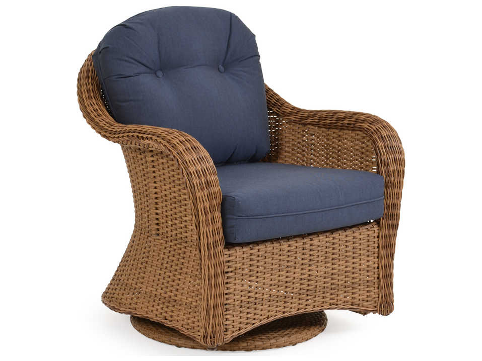 Watermark Living Quick Ship Edenton Wicker Swivel Glider Outdoor Patio Lounge Chair