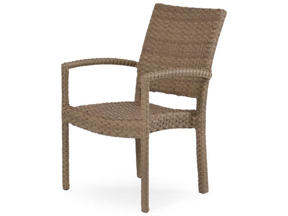 Watermark Living Seaside Wicker Stackable Outdoor Patio Dining Arm Chair