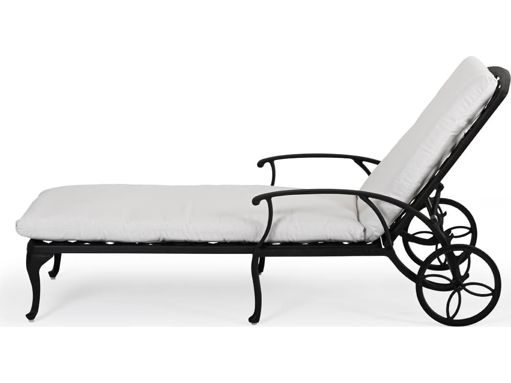 Watermark Living Oxford Cast Aluminum Weathered Black Outdoor Patio Chaise Lounge