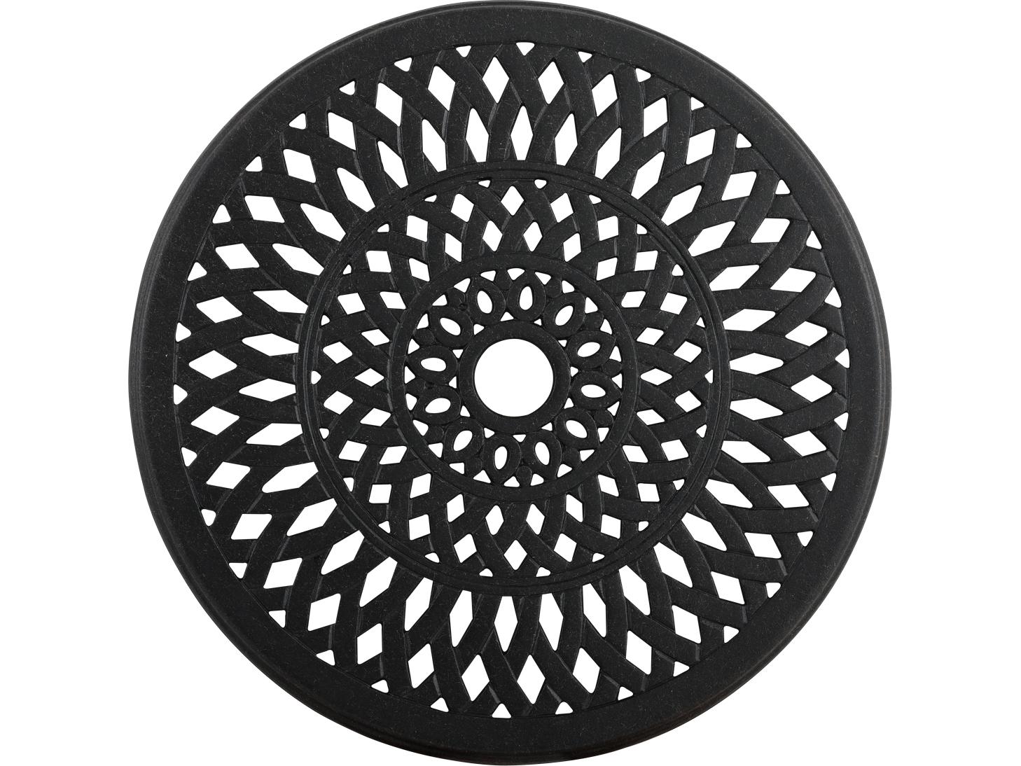 Watermark Living Oxford cast Aluminum Weathered Black 20'' Round Lazy Susan