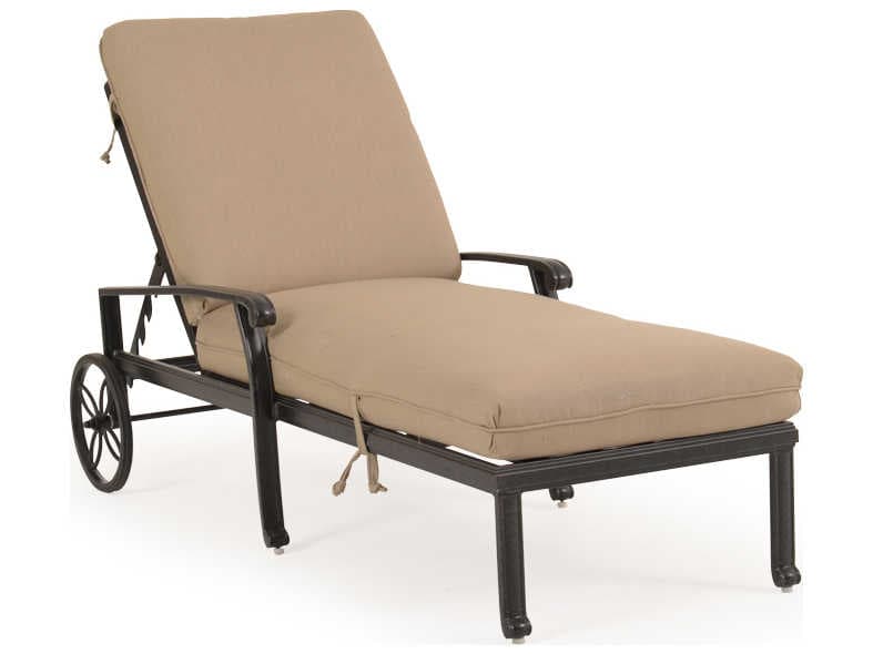 Watermark Living Quick Ship Dauphine Cast Aluminum Outdoor Patio Chaise Lounge