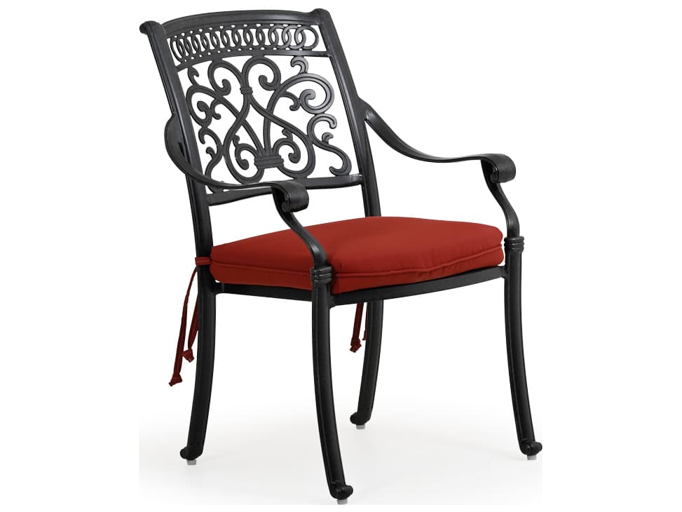 Watermark Living Dauphine Cast Aluminum Outdoor Patio Dining Arm Chair