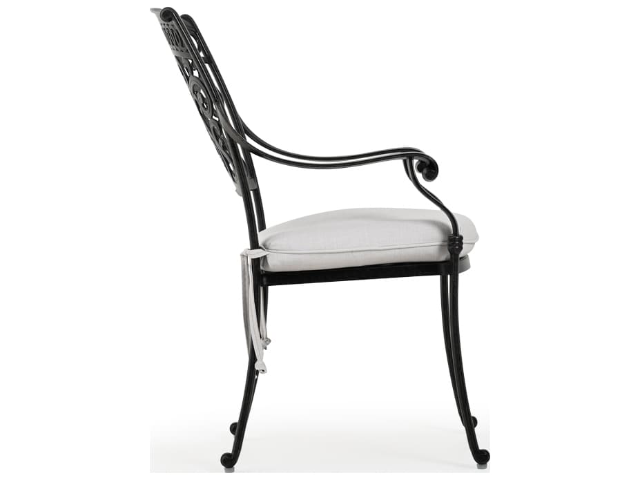 Watermark Living Dauphine Cast Aluminum Outdoor Patio Dining Arm Chair