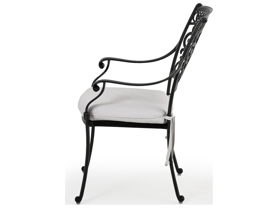 Watermark Living Dauphine Cast Aluminum Outdoor Patio Dining Arm Chair