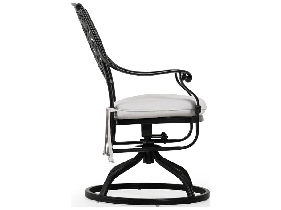 Watermark Living Dauphine Cast Aluminum Swivel Rocker Patio Dining Arm Chair
