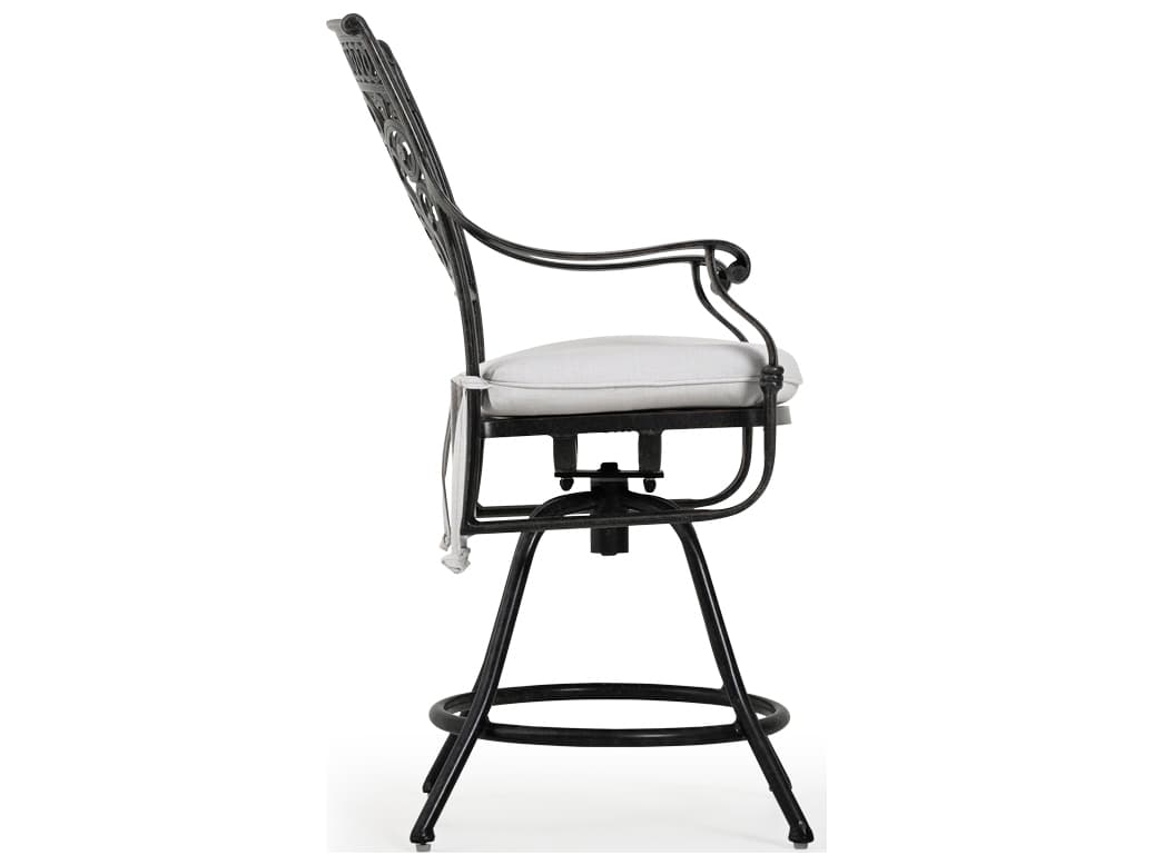 Watermark Living Dauphine Cast Aluminum Swivel Counter Height Stool