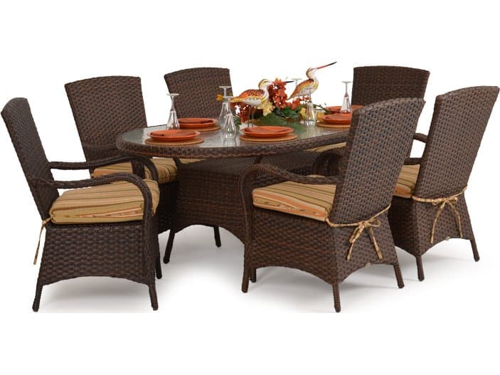 Watermark Living Alexandria Wicker Outdoor Dining Set