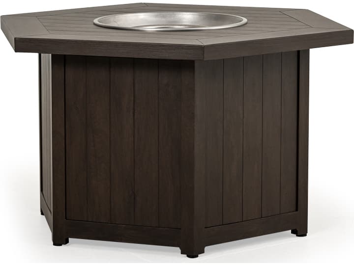 Watermark Living Laser Etched Fire Pits Hexagon Table