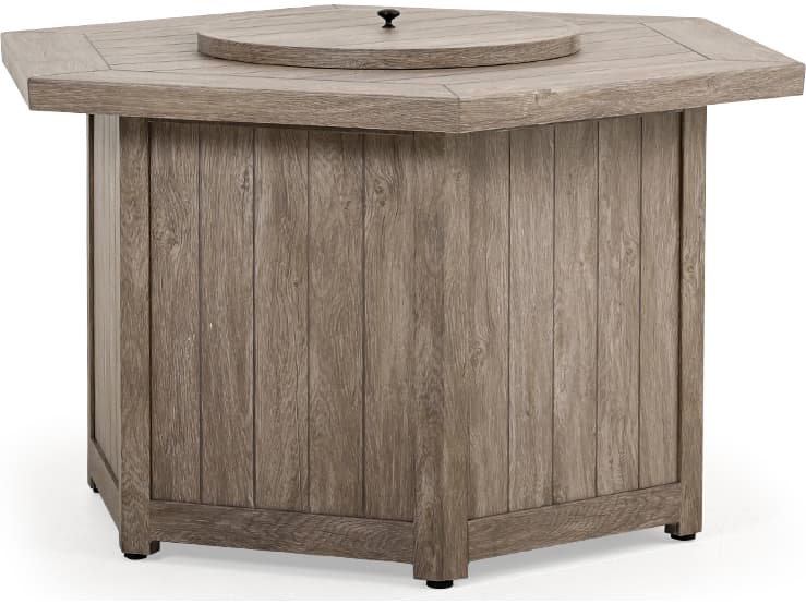 Watermark Living Laser Etched Fire Pits Hexagon Table