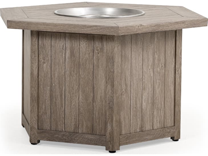 Watermark Living Laser Etched Fire Pits Hexagon Table