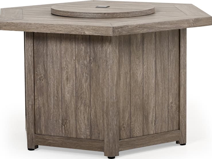 Watermark Living Laser Etched Fire Pits Hexagon Table