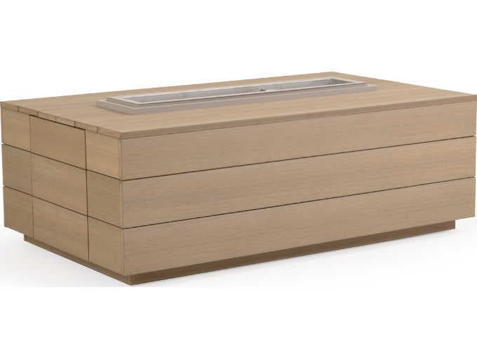 Watermark Living Miramar PoliSoul Rectangular Outdoor Patio Fire Pit Table