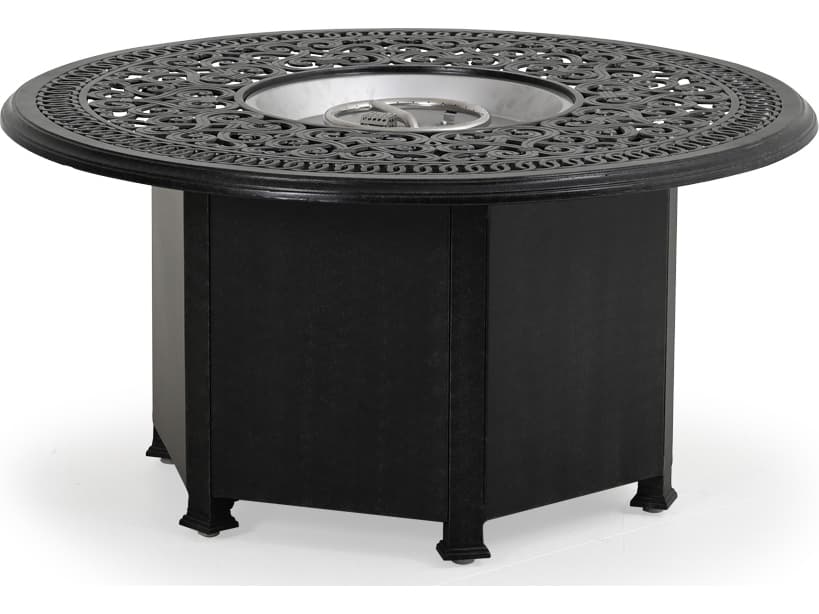 Watermark Living Dauphine Cast Aluminum Round Outdoor Patio Fire Pit Table