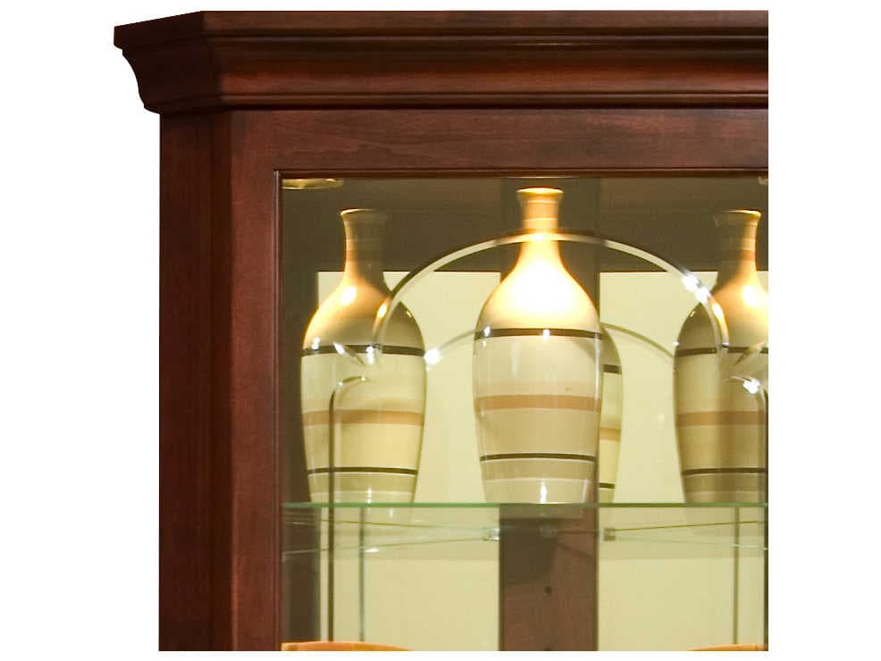 Pulaski Hardwood Victorian Brown Curio Display Cabinet