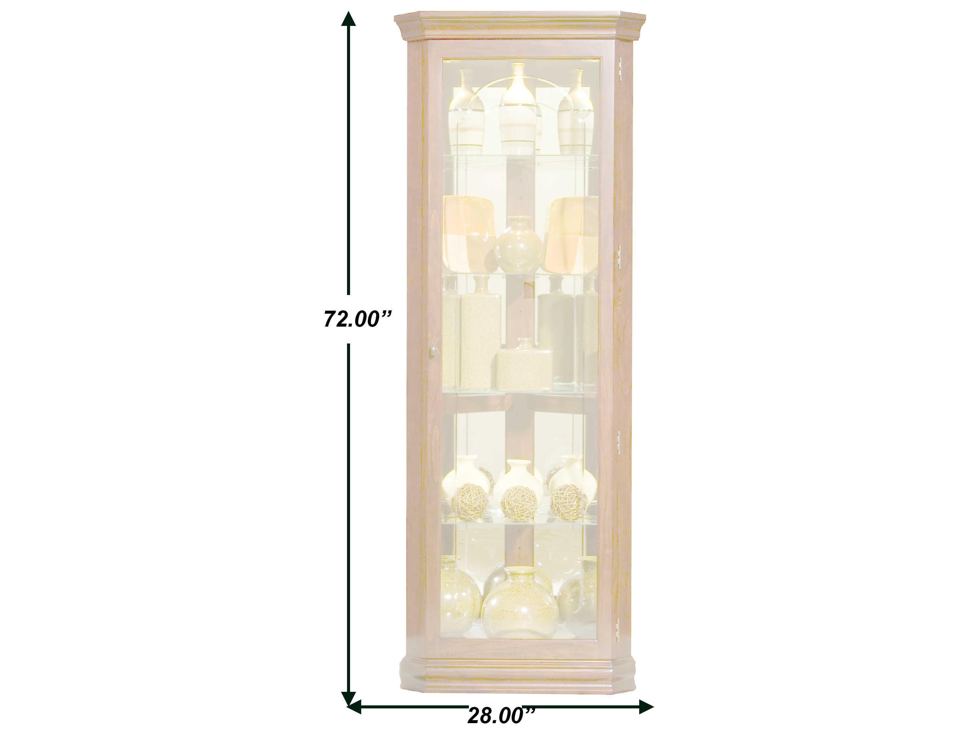 Pulaski Hardwood Victorian Brown Curio Display Cabinet