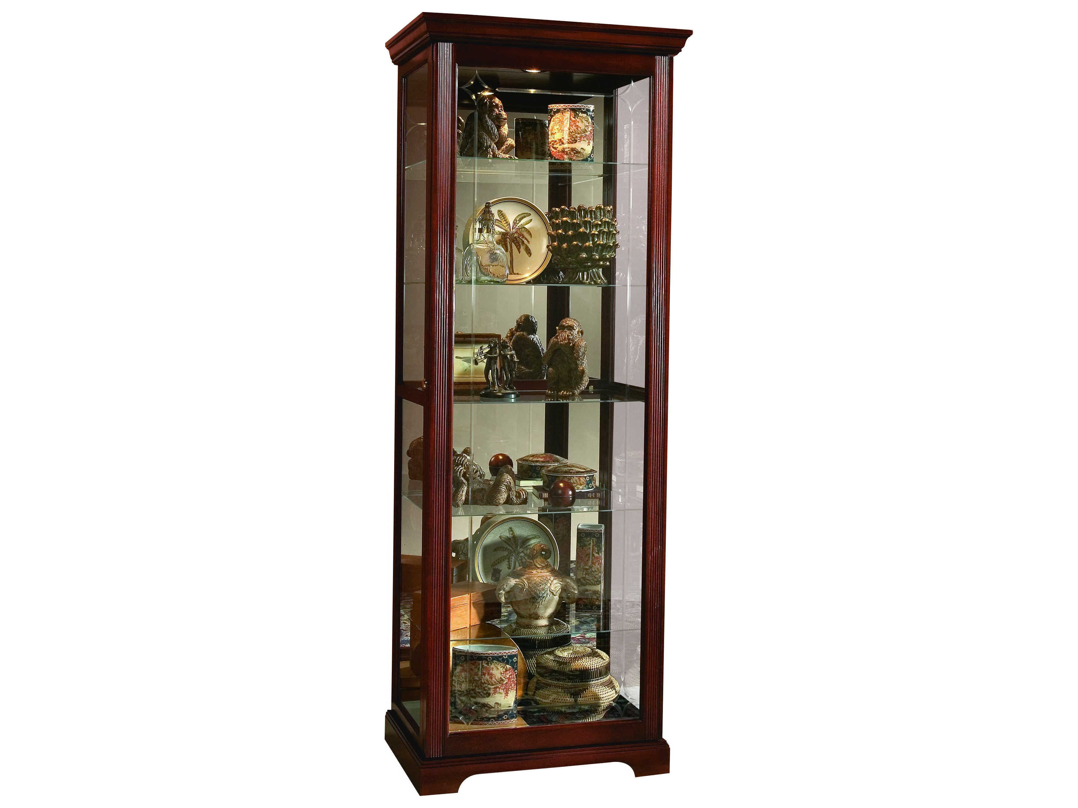 Pulaski Hardwood Victorian Brown Curio Display Cabinet