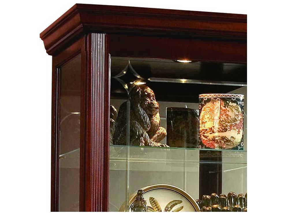 Pulaski Hardwood Victorian Brown Curio Display Cabinet