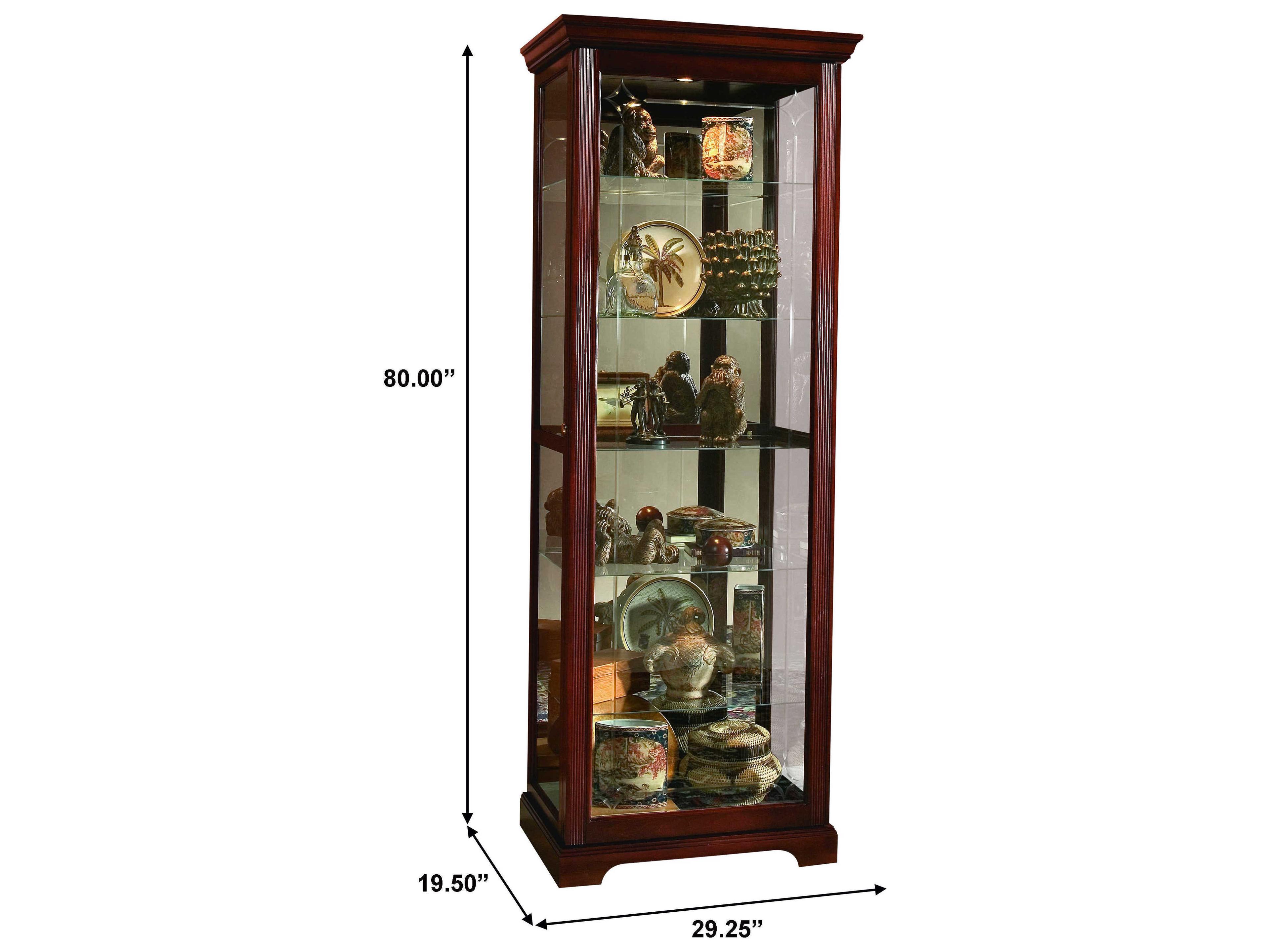 Pulaski Hardwood Victorian Brown Curio Display Cabinet