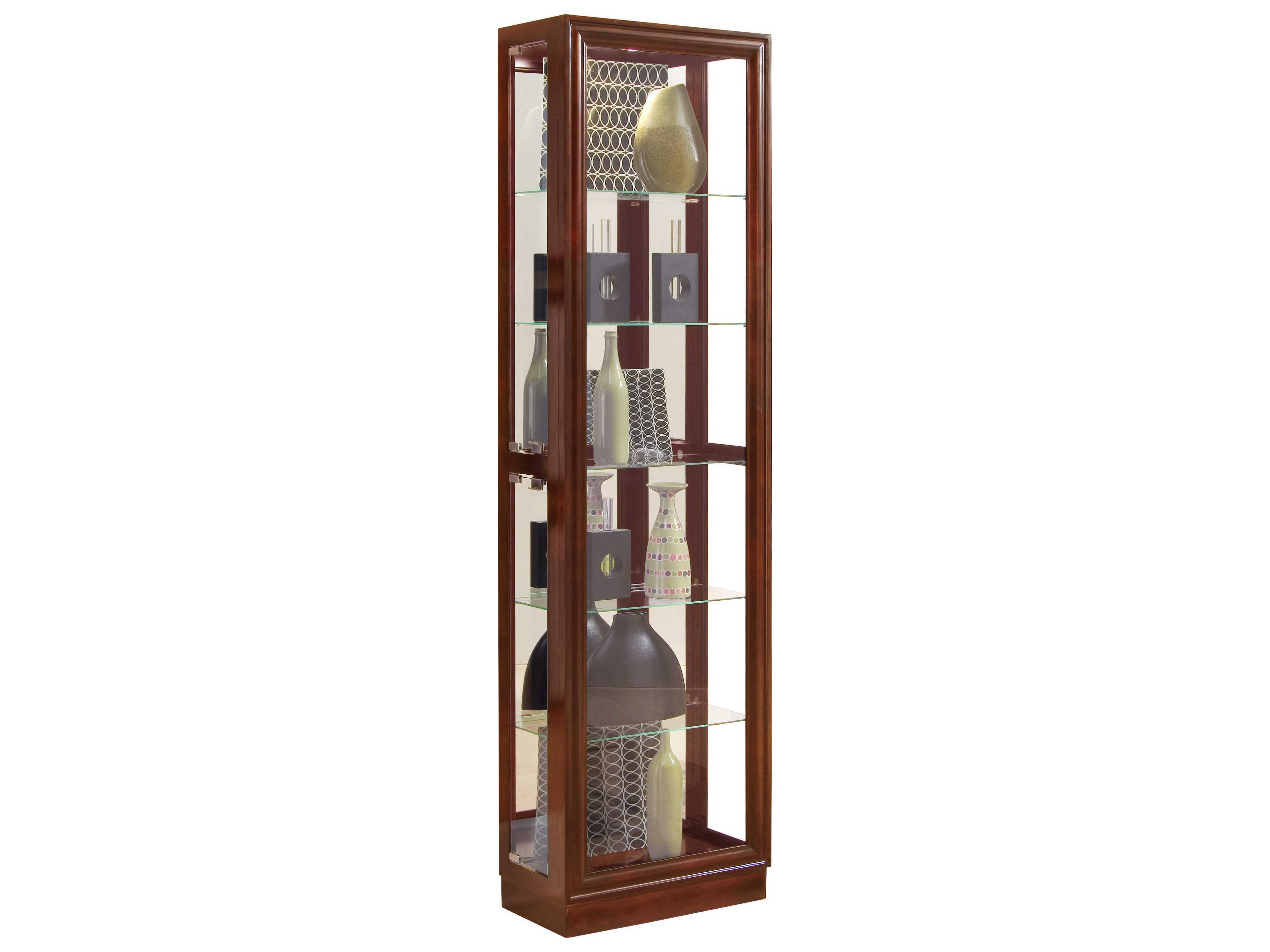 Pulaski Hardwood Cherry Brown Curio Display Cabinet