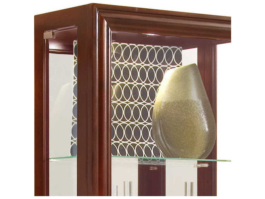 Pulaski Hardwood Cherry Brown Curio Display Cabinet