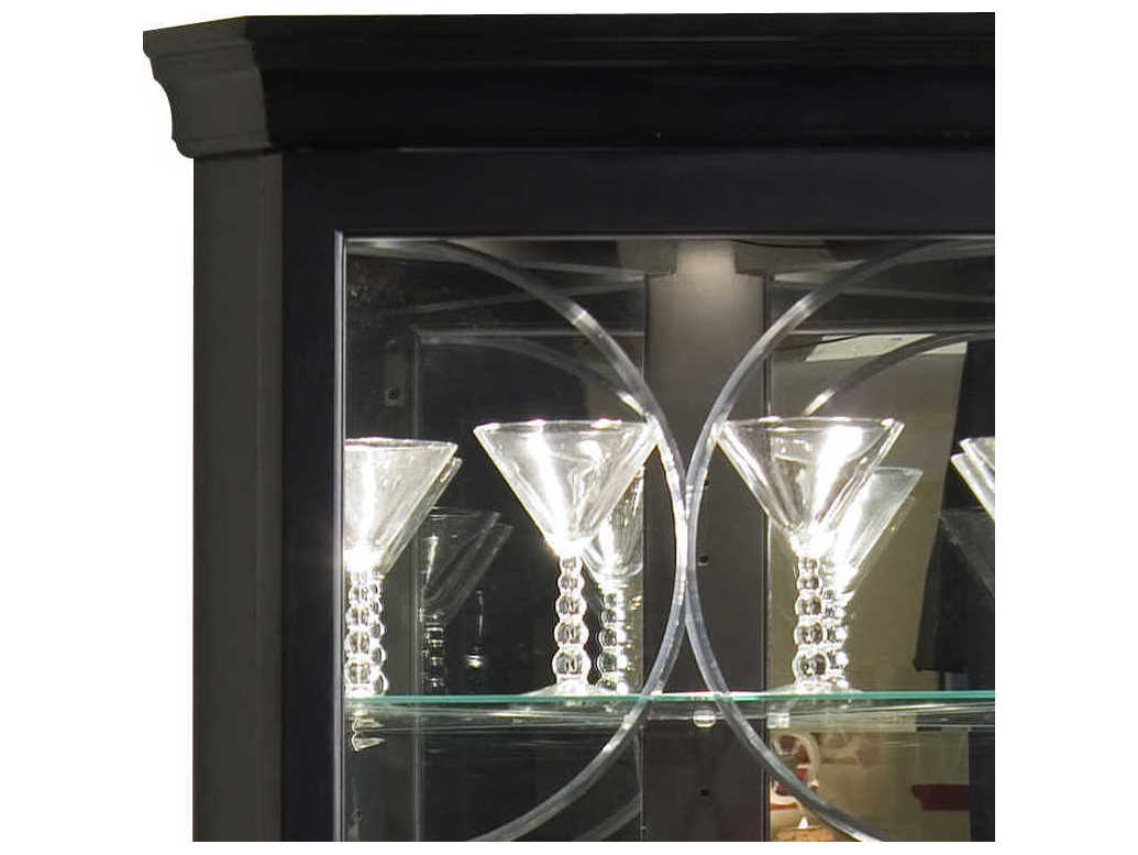Pulaski Hardwood Black Oxford Curio Display Cabinet