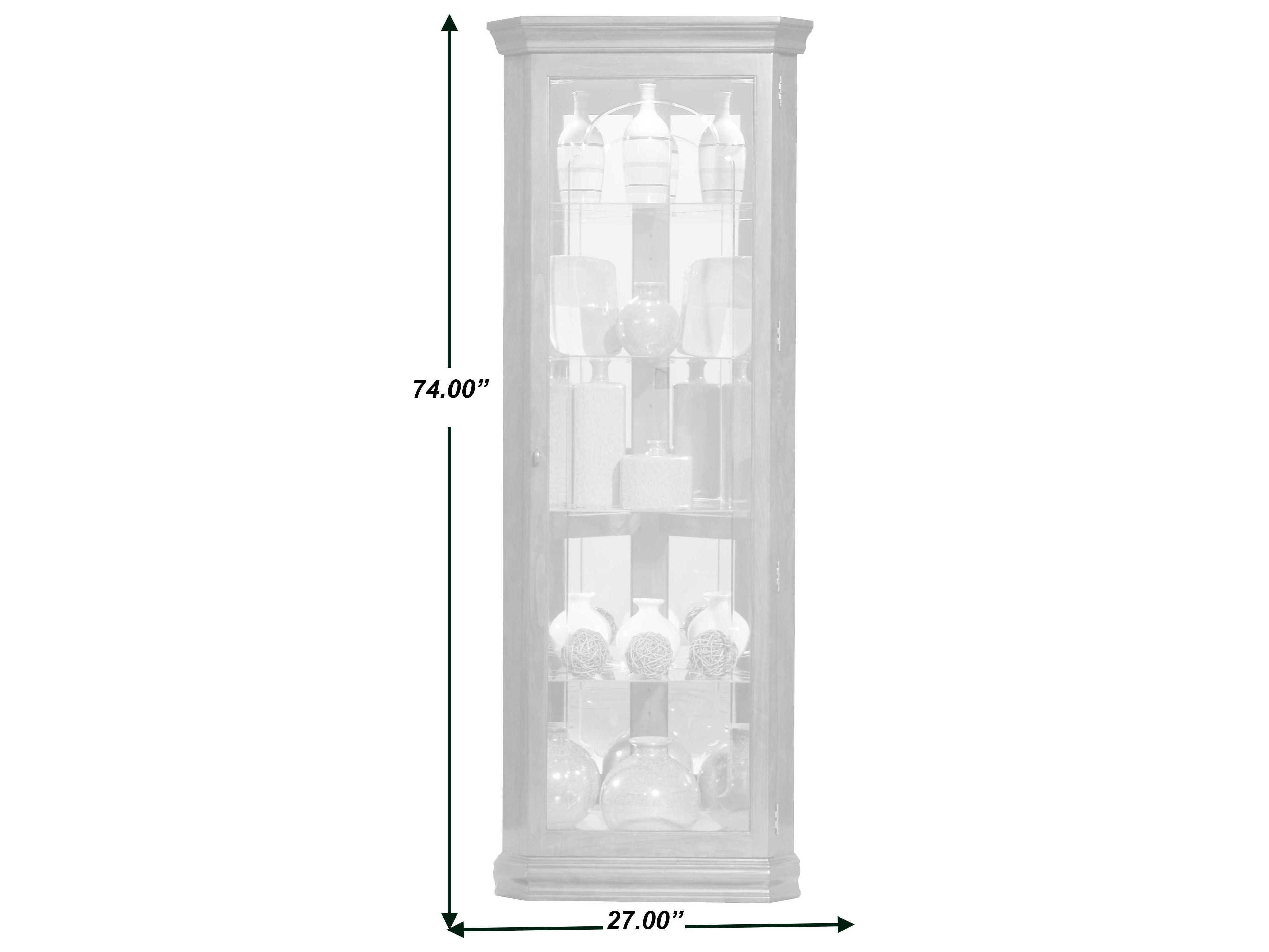 Pulaski Hardwood Black Oxford Curio Display Cabinet