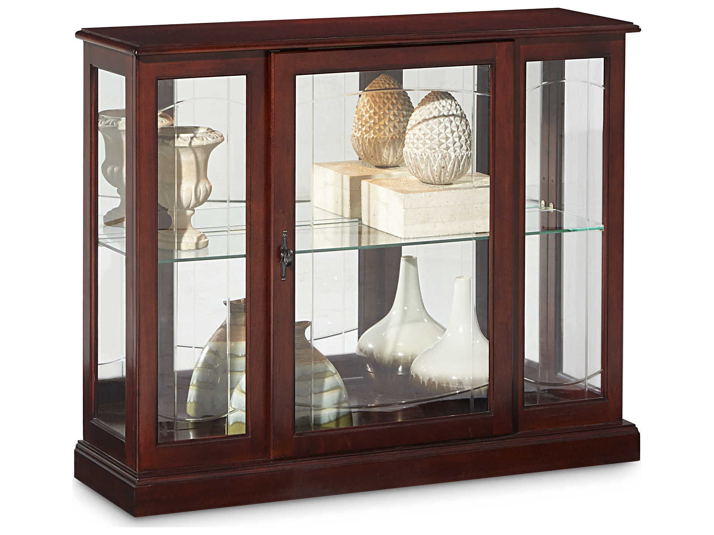Pulaski Hardwood Brown Curio Display Cabinet