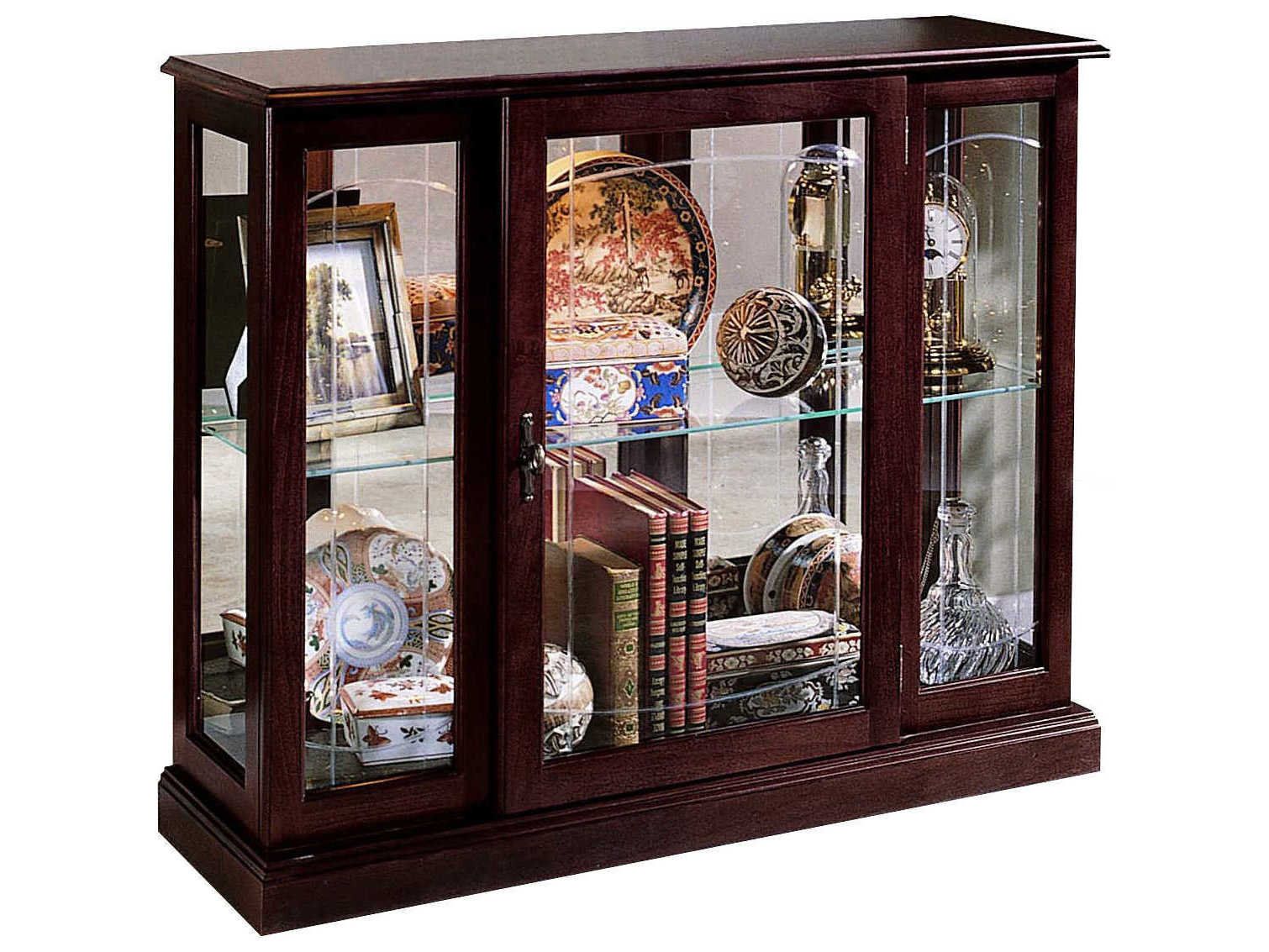 Pulaski Hardwood Brown Curio Display Cabinet