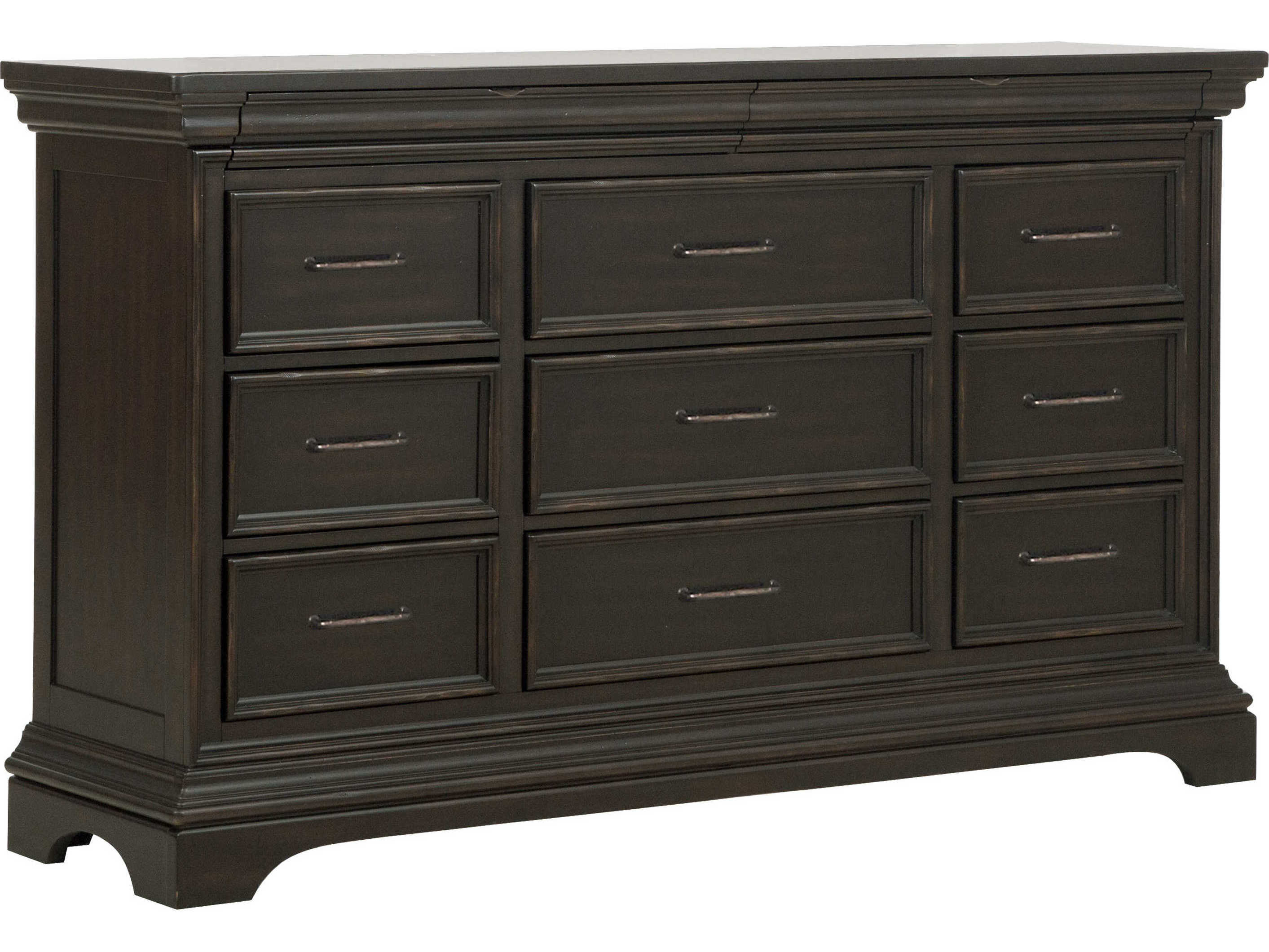 Pulaski Caldwell 11-Drawers Acacia Wood Dresser
