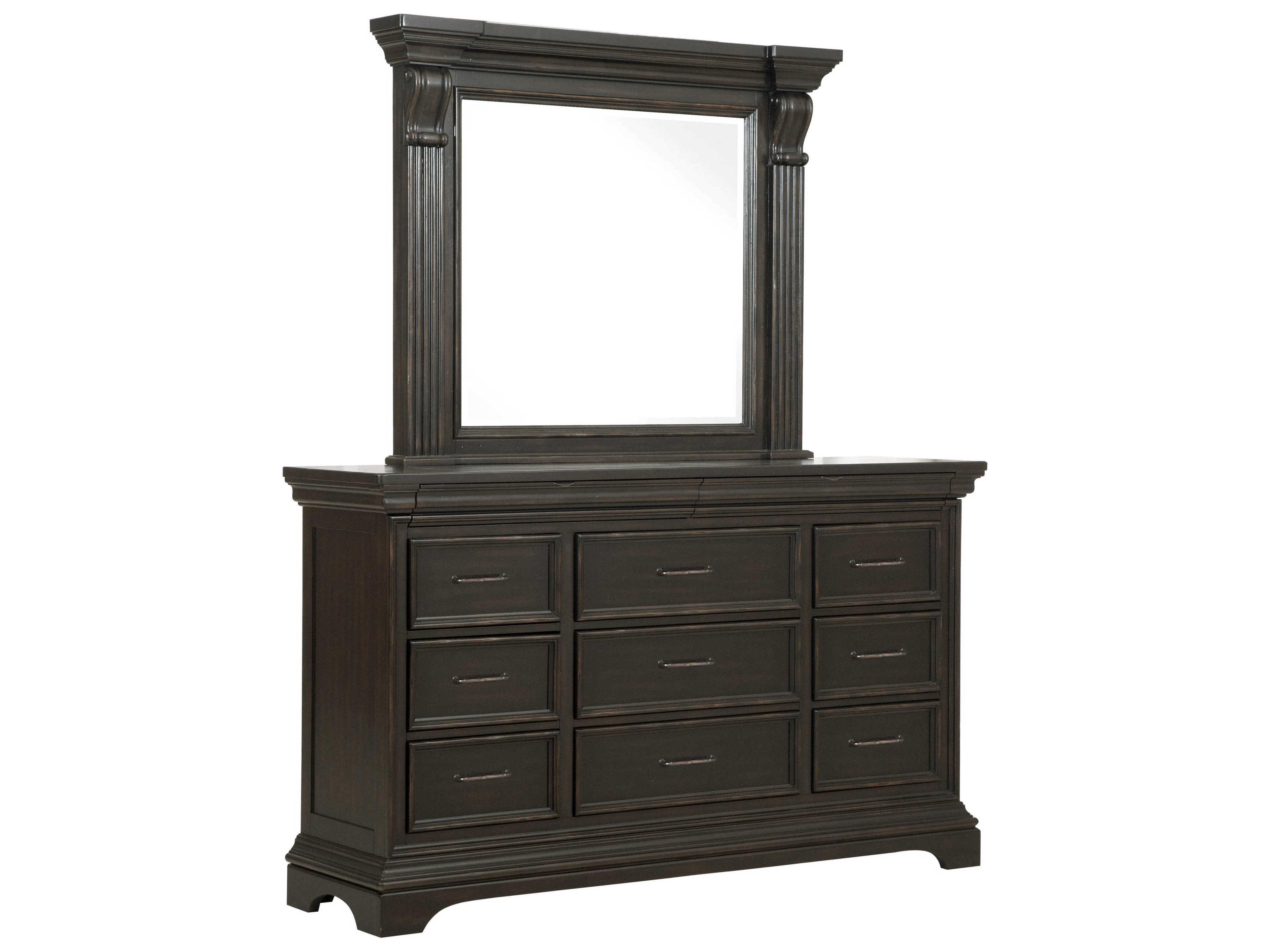 Pulaski Caldwell 11-Drawers Acacia Wood Dresser