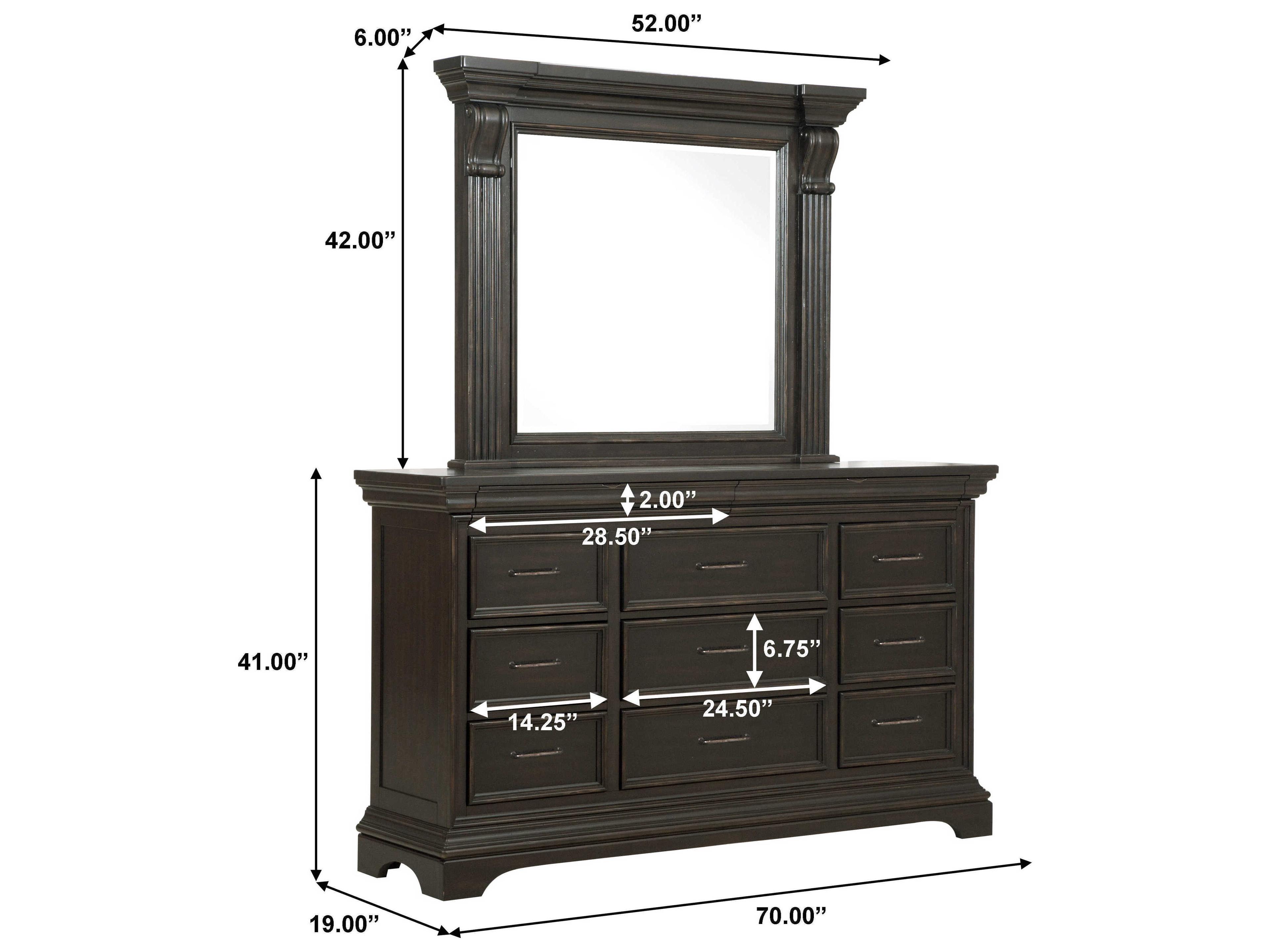 Pulaski Caldwell 11-Drawers Acacia Wood Dresser