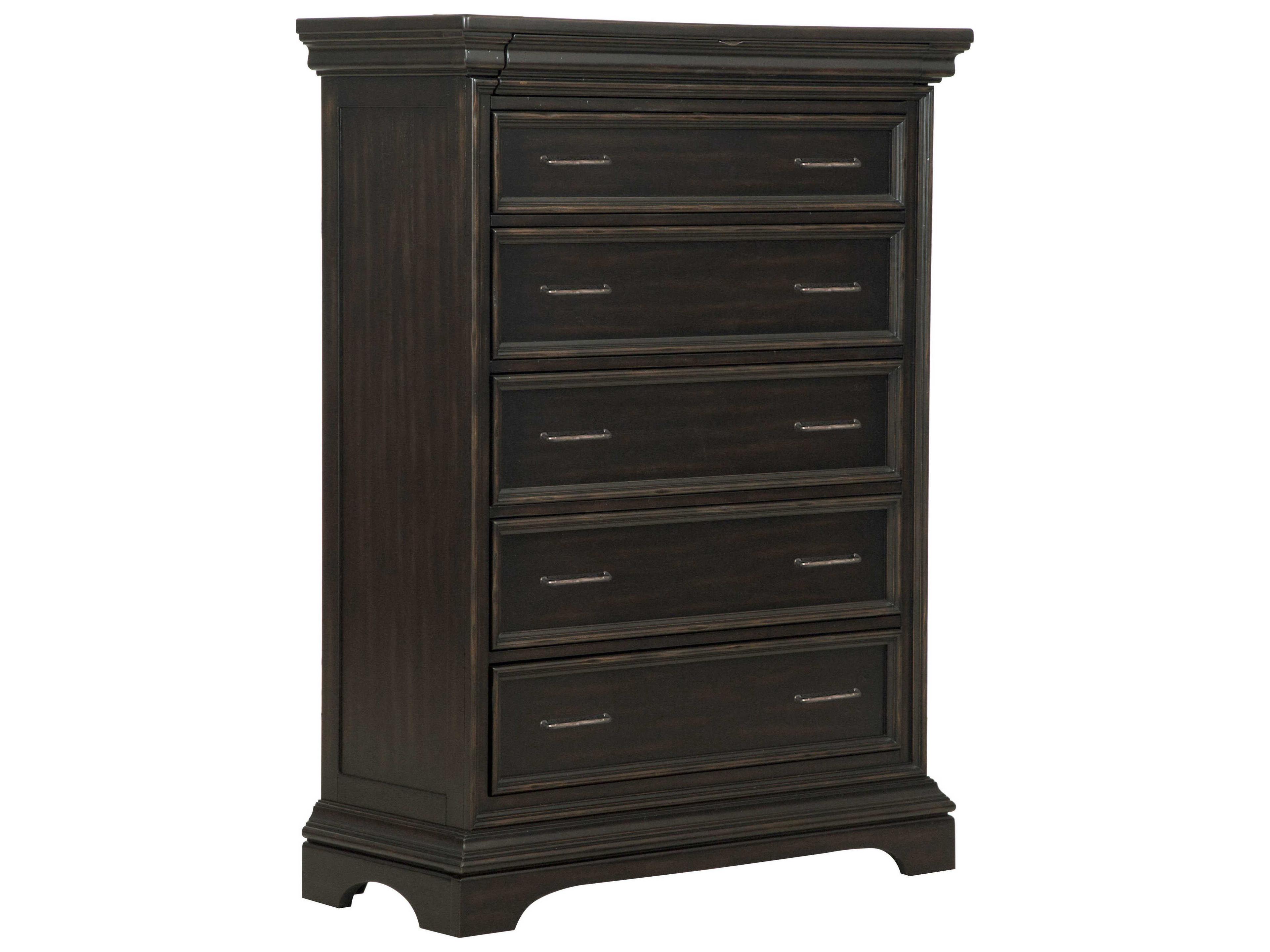 Pulaski Caldwell 6-Drawers Brown Acacia Wood Accent Chest