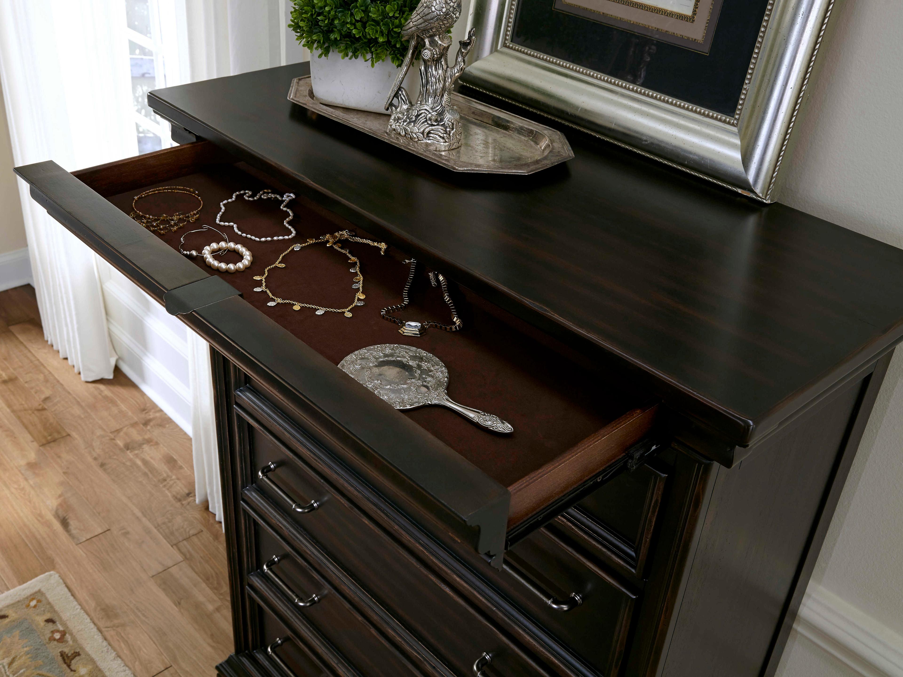 Pulaski Caldwell 6-Drawers Brown Acacia Wood Accent Chest