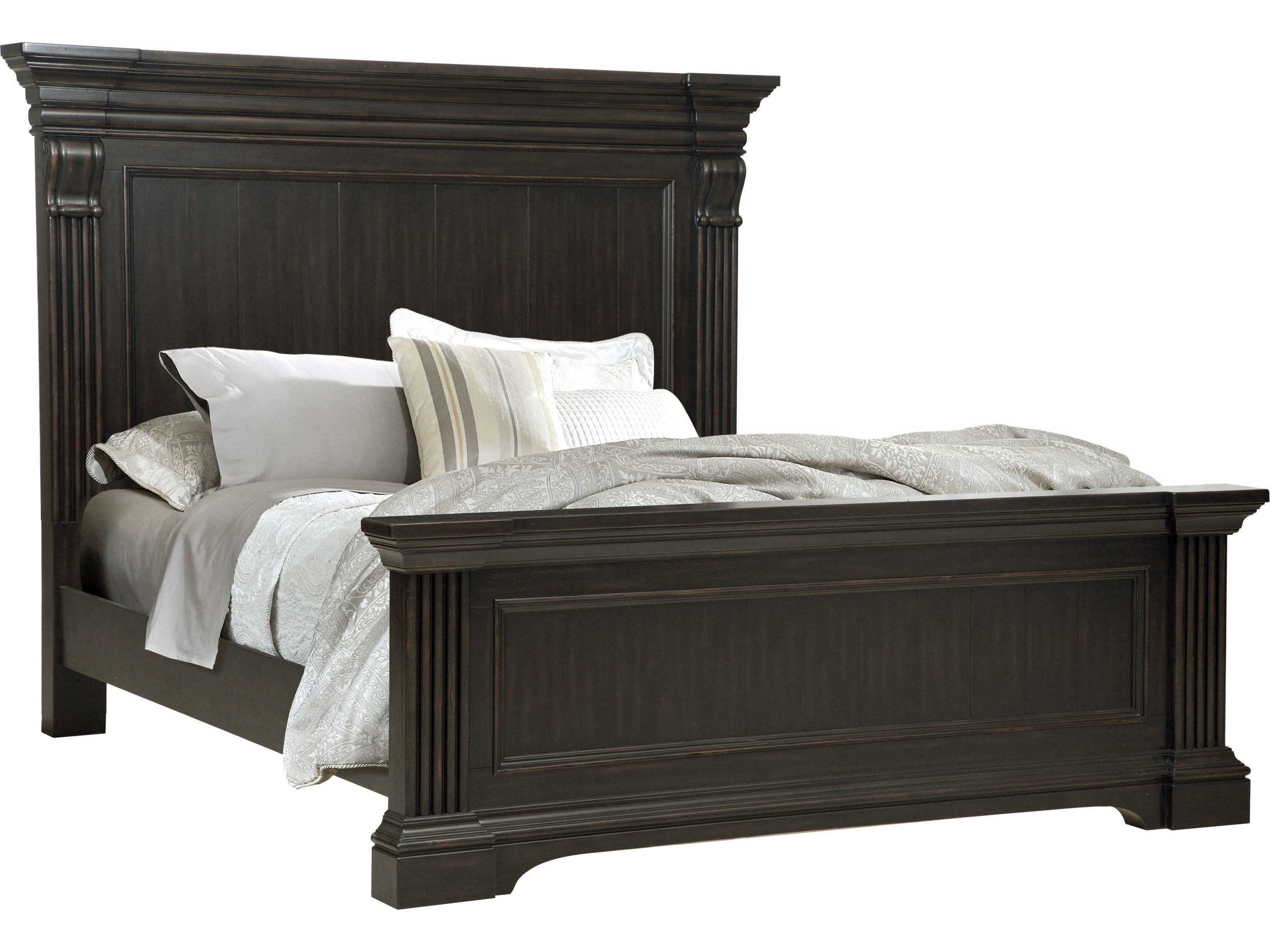 Pulaski Caldwell Brown Acacia Wood King Panel Bed