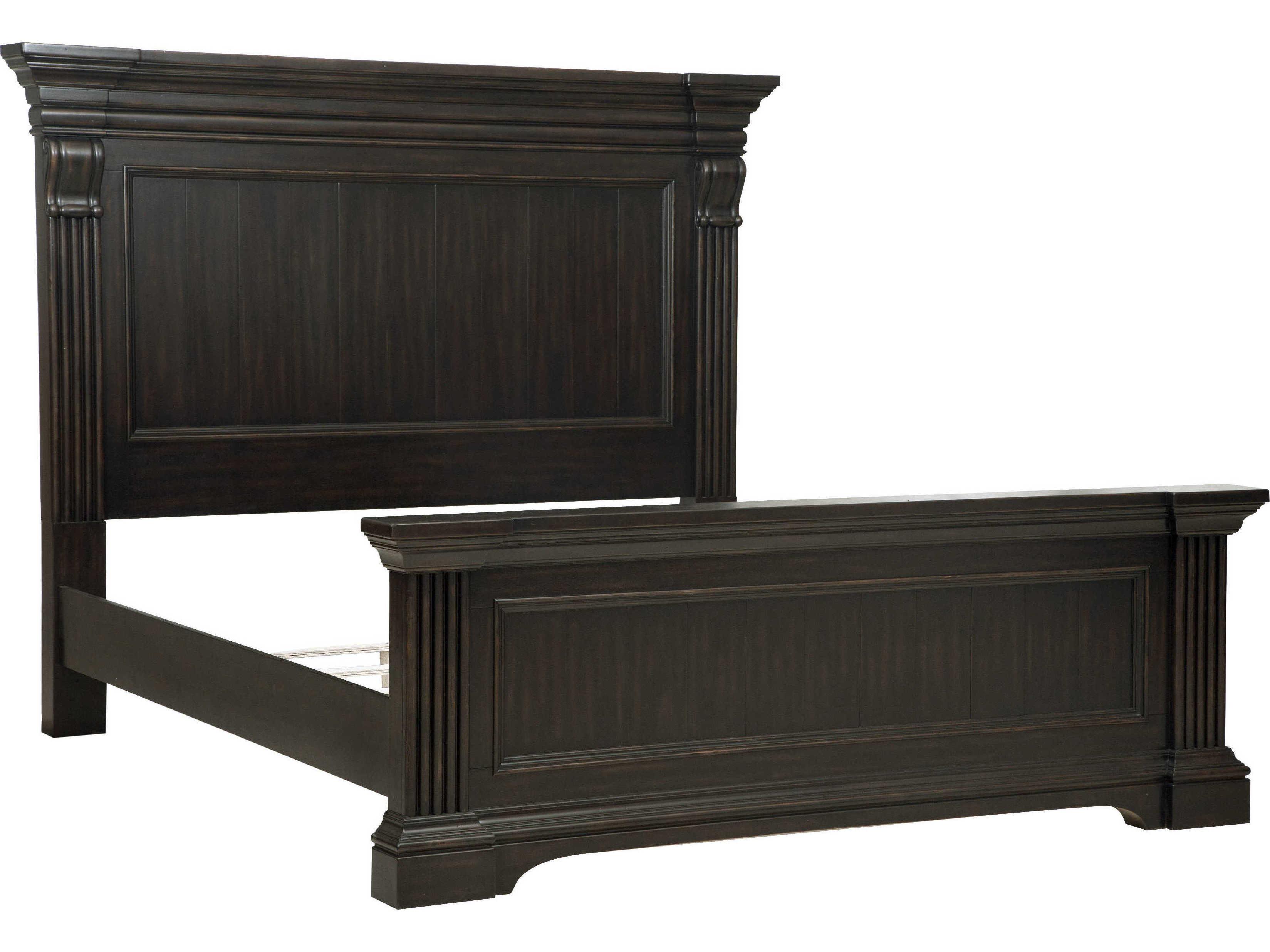 Pulaski Caldwell Brown Acacia Wood King Panel Bed