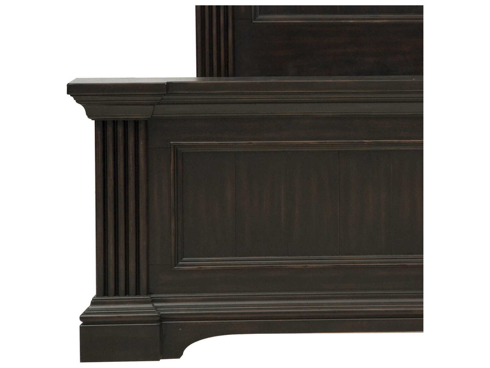 Pulaski Caldwell Brown Acacia Wood King Panel Bed