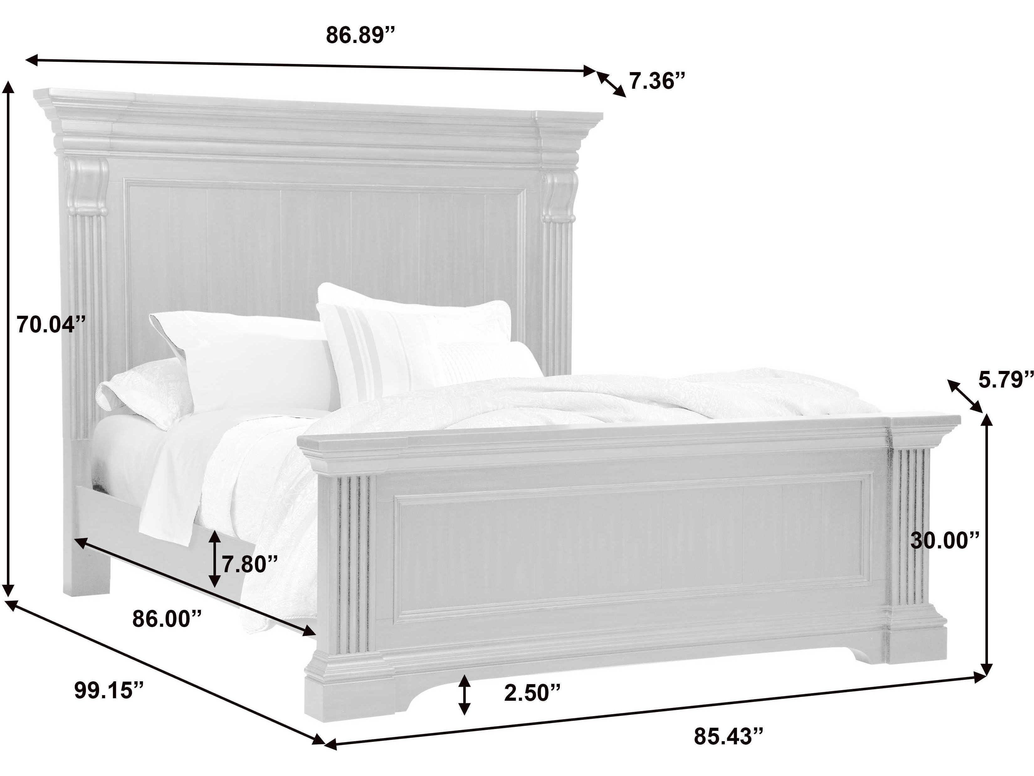 Pulaski Caldwell Brown Acacia Wood King Panel Bed