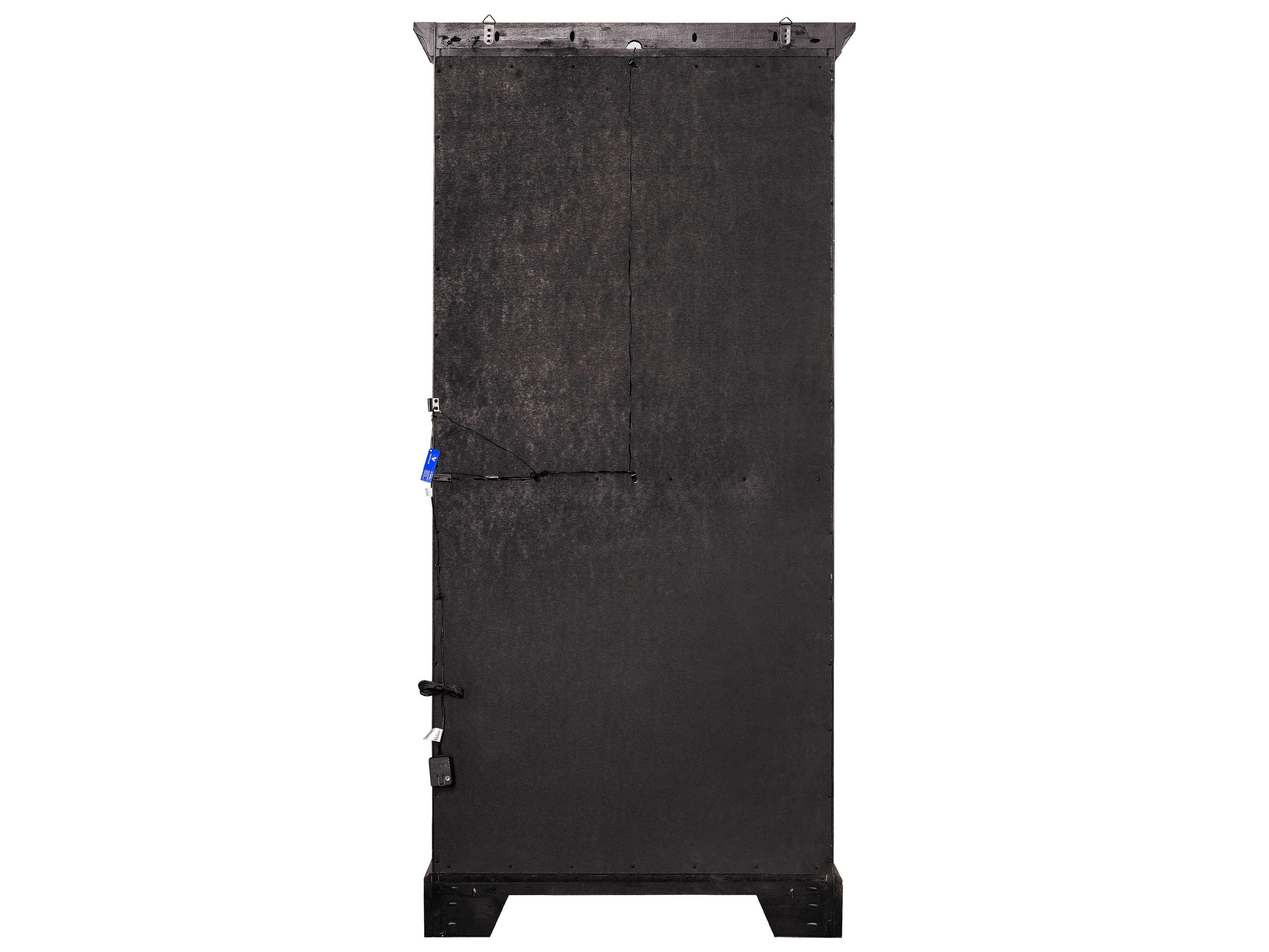 Pulaski Accents Traditional Sliding Door Curio with Glass Shelves and LED Light