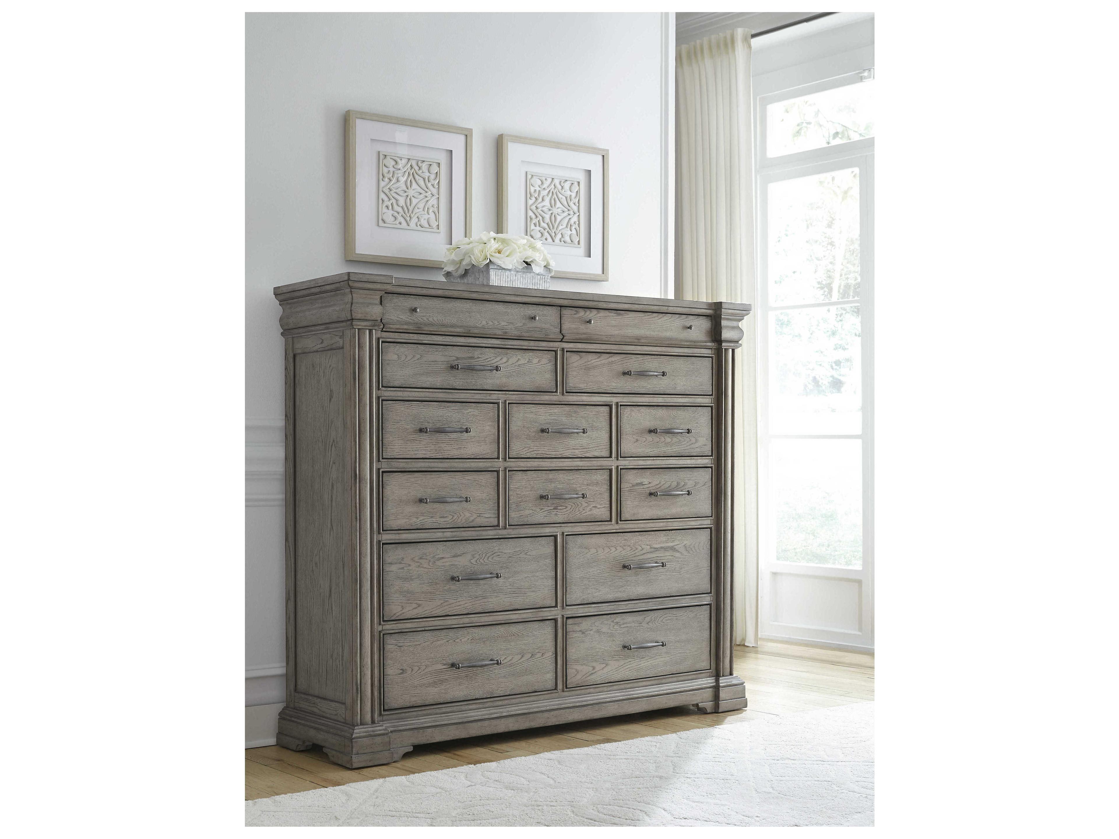 Pulaski Madison Ridge 14-Drawers Heritage Taupe Gray Hardwood Accent Chest